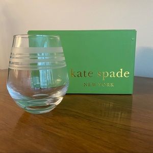 NIB Kate Spade Library Stripe Wine Glass